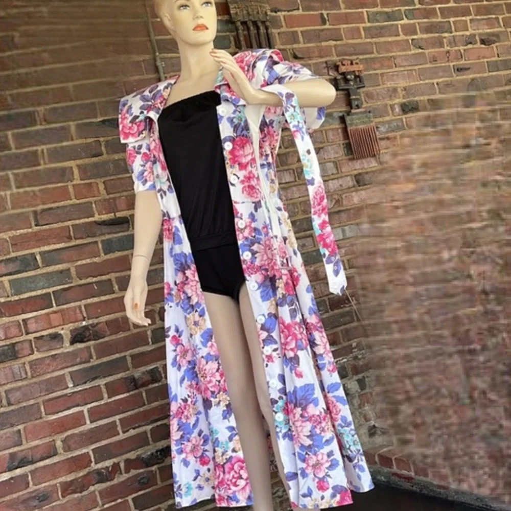 Vintage Cottagecore Floral Button Front Dress